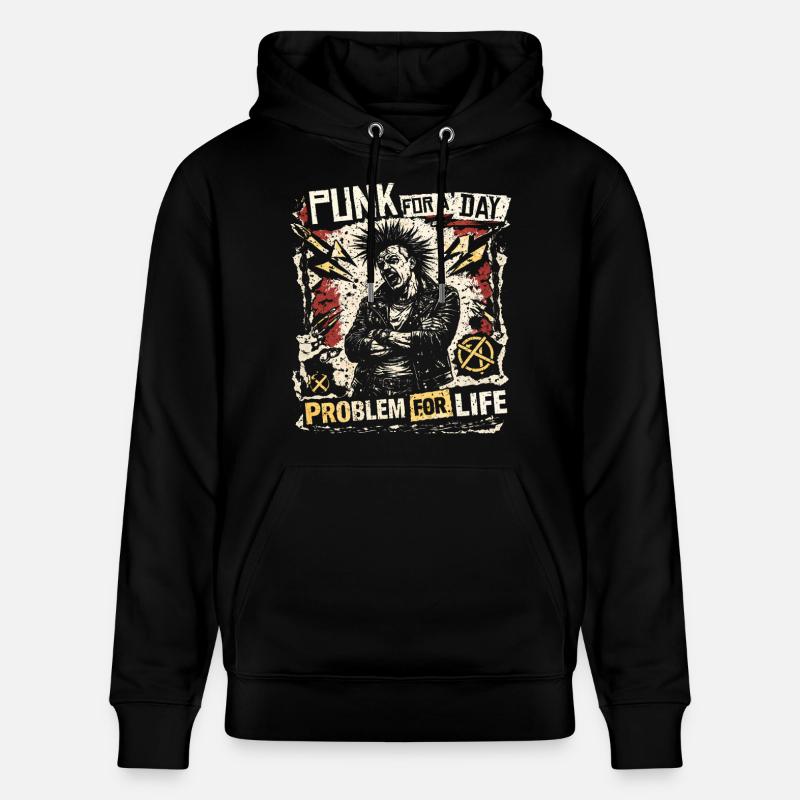 Punk Pour Un Jour - Sweat à capuche bio CRUISER Stanley/Stella Unisexe - noir