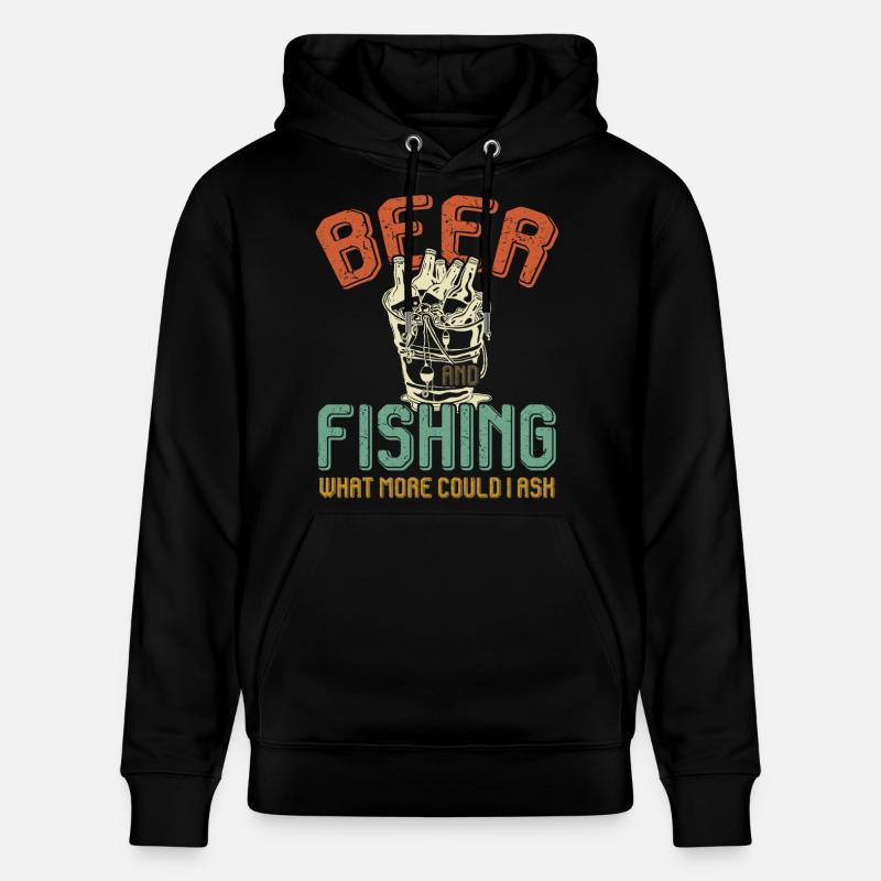 Bière et l’expression des pêcheurs - Sweat à capuche bio CRUISER Stanley/Stella Unisexe - noir