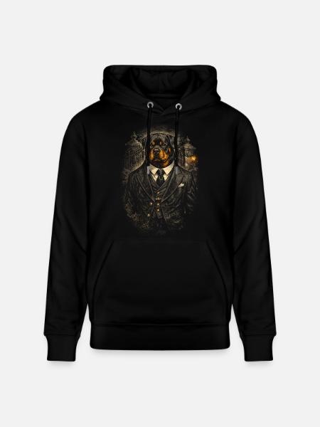 Rottweiler Dog In Mafia - Stanley/Stella CRUISER Unisex Organic Hoodie - black
