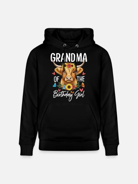 Grand-mère de la fille d’anniversaire - Sweat à capuche bio CRUISER Stanley/Stella Unisexe - noir