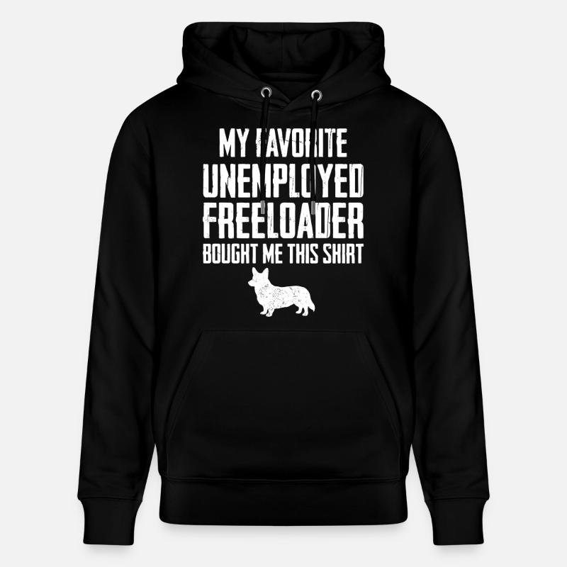 Lustiger Corgi-Schmarotzer - Stanley/Stella Unisex Bio-Hoodie CRUISER  - Schwarz