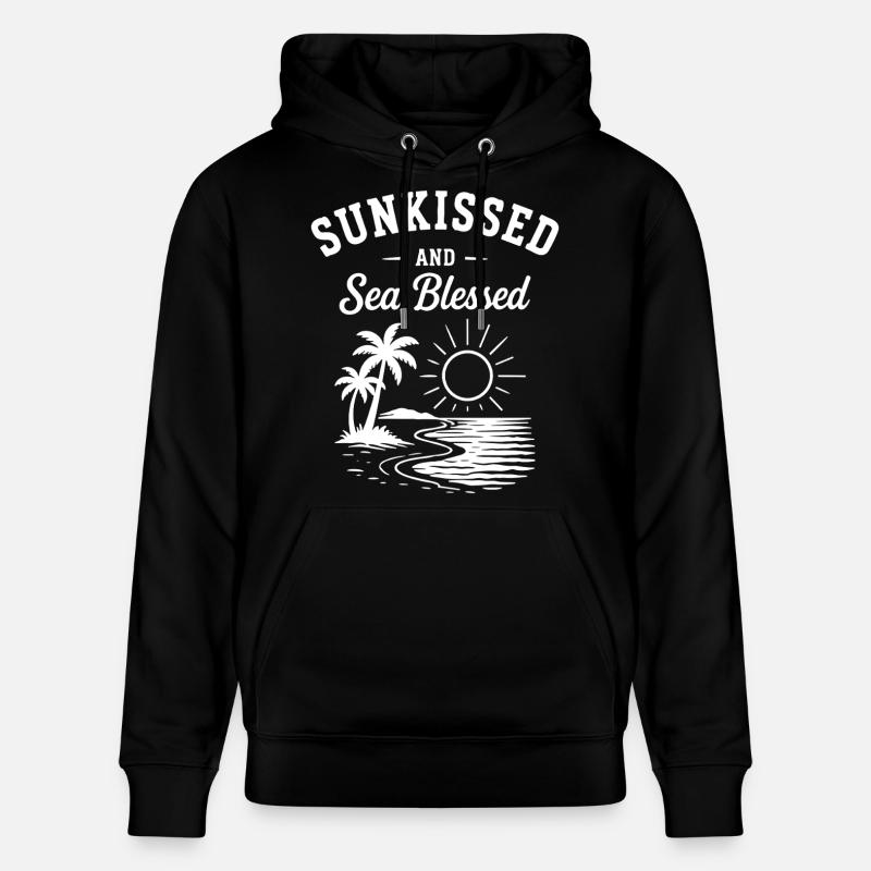 Plage d’été ensoleillée et marine - Sweat à capuche bio CRUISER Stanley/Stella Unisexe - noir