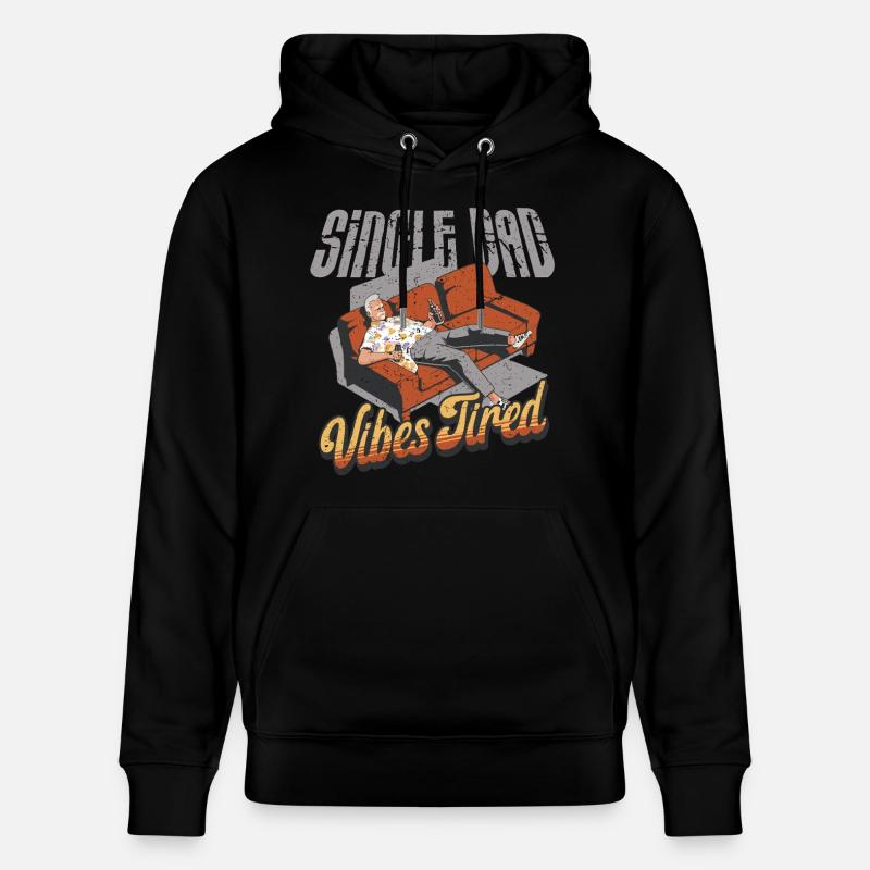 Père célibataire Père célibataire - Sweat à capuche bio CRUISER Stanley/Stella Unisexe - noir