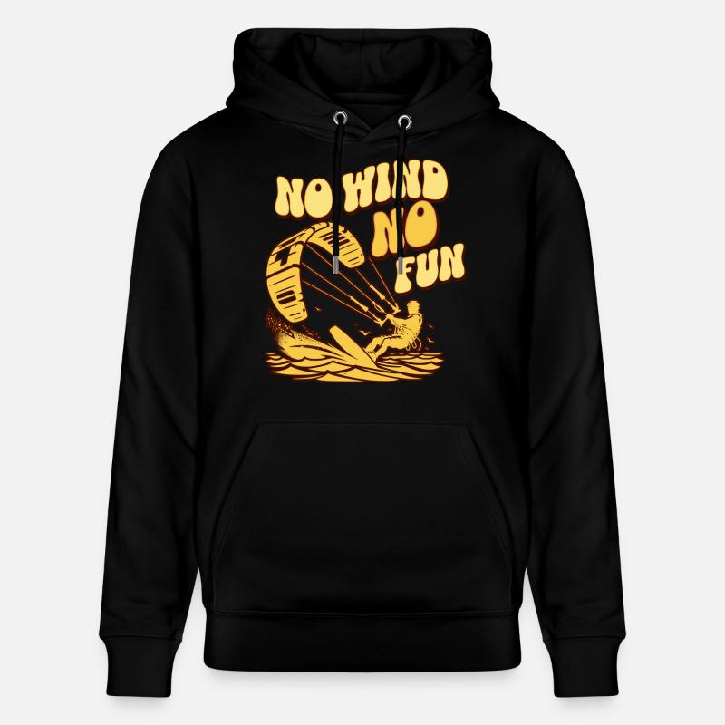 No Wind No Fun - Stanley/Stella Unisex Bio-Hoodie CRUISER  - Schwarz