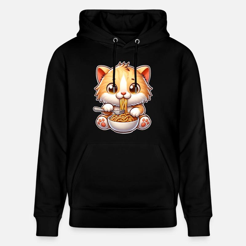 Pâtes spaghettis chaton - Sweat à capuche bio CRUISER Stanley/Stella Unisexe - noir