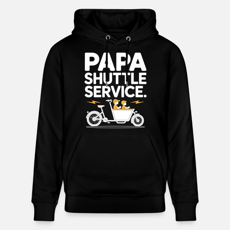 Papa Shuttle Service Vélo cargo Papa - Sweat à capuche bio CRUISER Stanley/Stella Unisexe - noir
