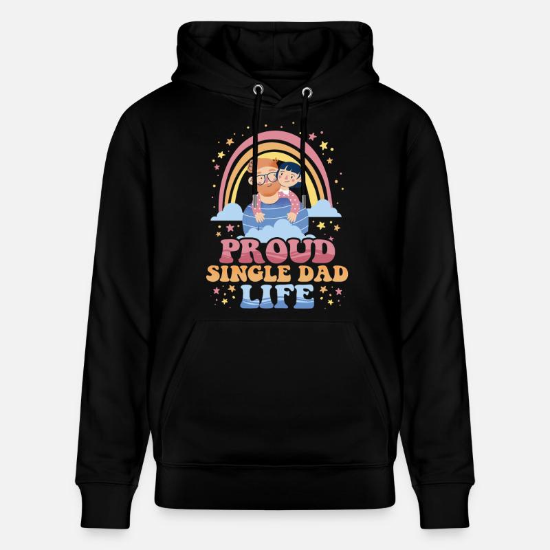 Père célibataire Père célibataire - Sweat à capuche bio CRUISER Stanley/Stella Unisexe - noir