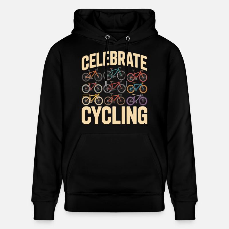 Célébrez le Cyclisme Rétro - Sweat à capuche bio CRUISER Stanley/Stella Unisexe - noir