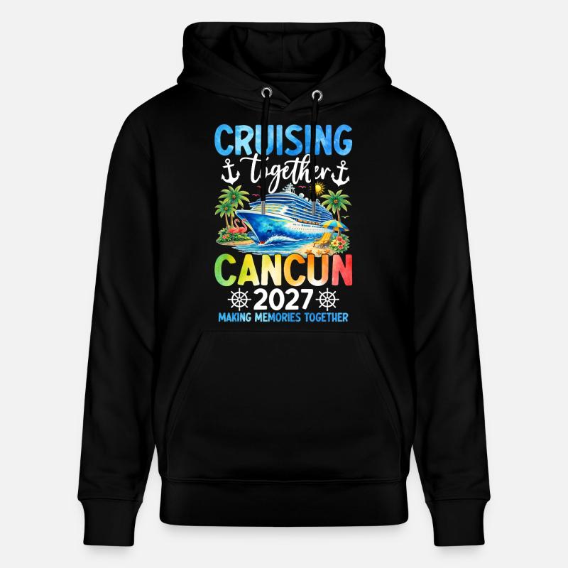 Croisière ensemble Cancún 2027 - Sweat à capuche bio CRUISER Stanley/Stella Unisexe - noir