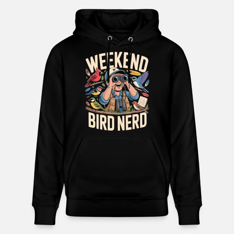 Weekend Bird Nerd Vogelbeobachter - Stanley/Stella Unisex Bio-Hoodie CRUISER  - Schwarz
