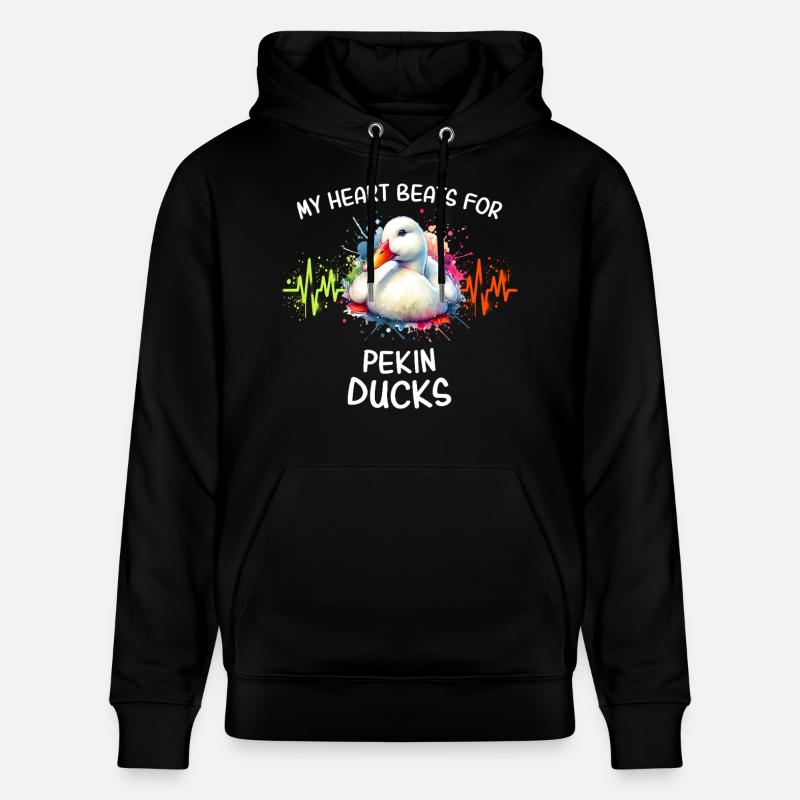 Lignée Cœur du Canard Lincé - Sweat à capuche bio CRUISER Stanley/Stella Unisexe - noir