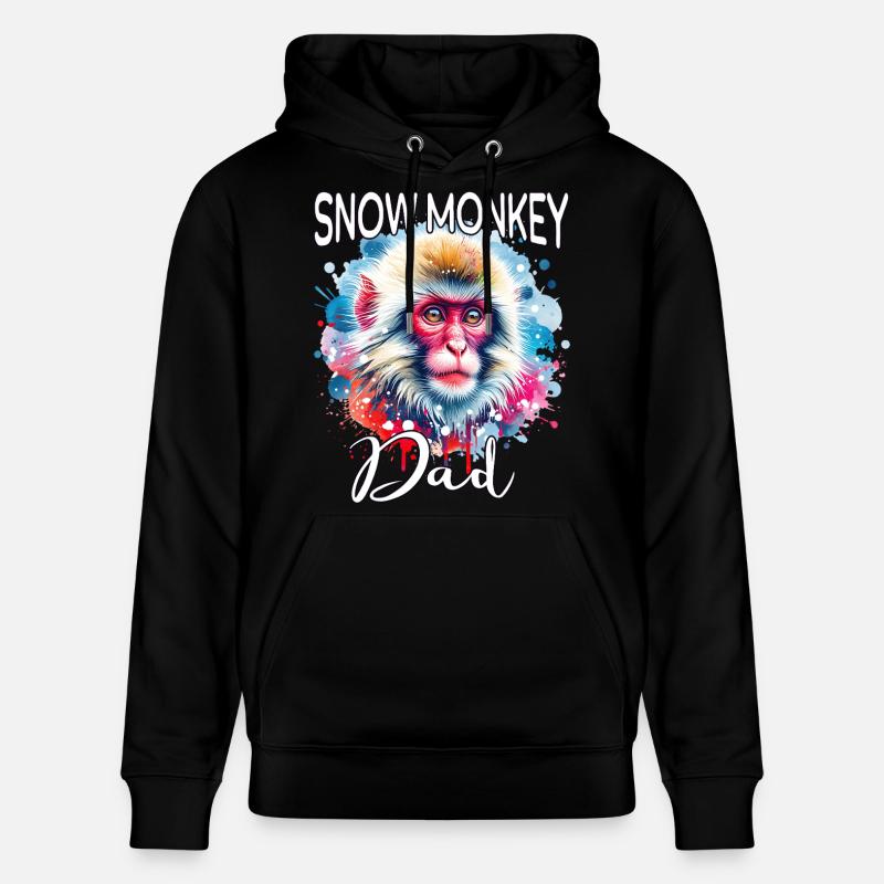 Papa Singe des Neiges - Sweat à capuche bio CRUISER Stanley/Stella Unisexe - noir