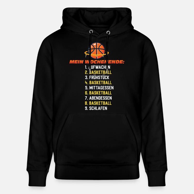Basketball Weekend – Geschenkidee - Stanley/Stella Unisex Bio-Hoodie CRUISER  - Schwarz