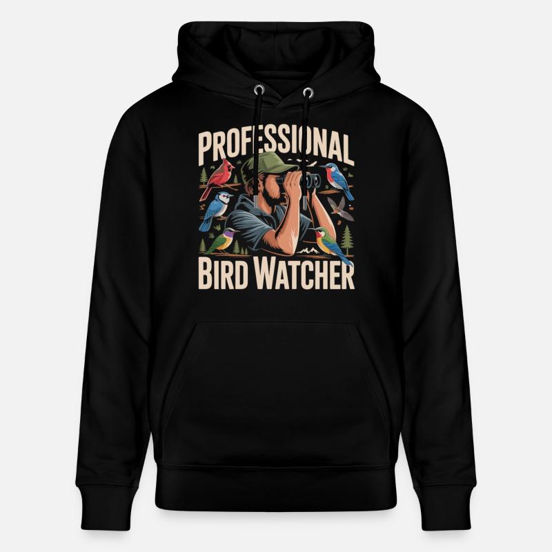 Professional Bird Watcher Vogelbeobachter - Stanley/Stella Unisex Bio-Hoodie CRUISER  - Schwarz
