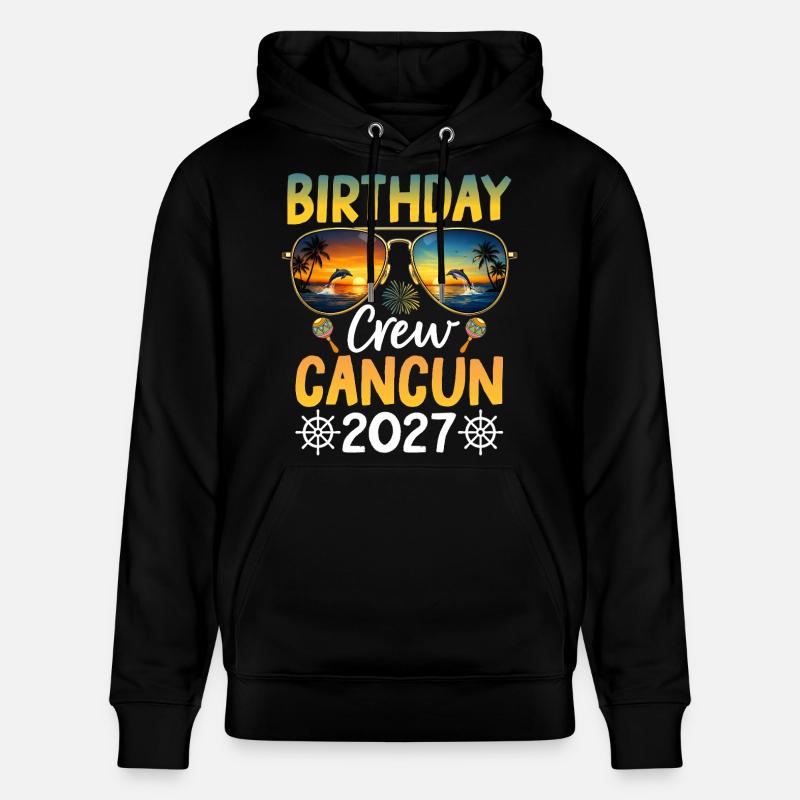 Équipe d’anniversaire Cancún 2027 - Sweat à capuche bio CRUISER Stanley/Stella Unisexe - noir