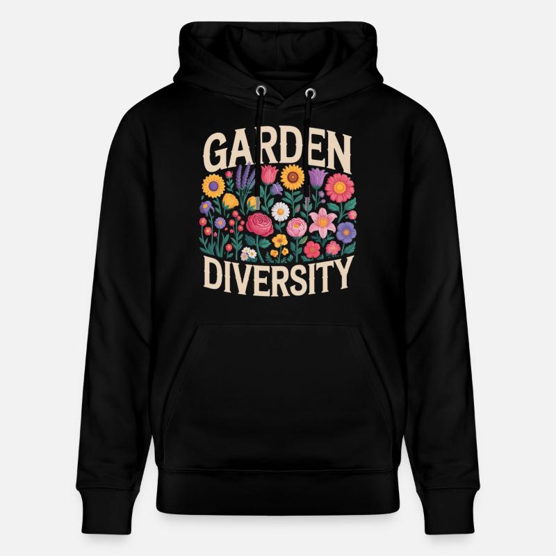 Jardin Diversité Florale - Sweat à capuche bio CRUISER Stanley/Stella Unisexe - noir