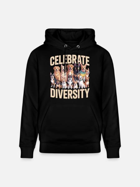 Celebrate Dog Diversity Hunde - Stanley/Stella Unisex Bio-Hoodie CRUISER  - Schwarz