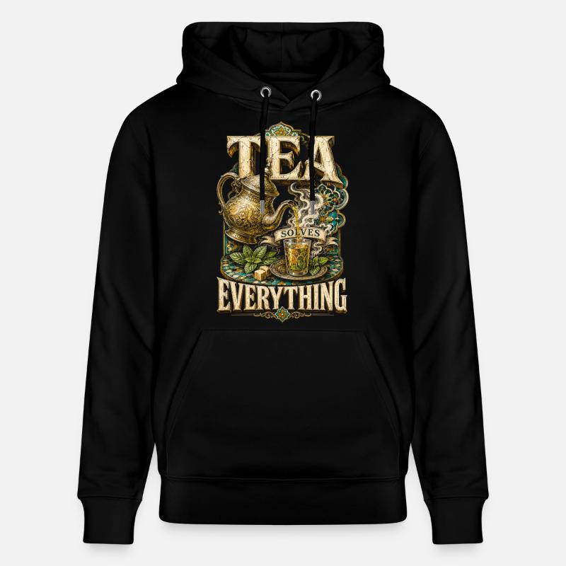 Marokkaner Marokko Tea Solves Everything - Stanley/Stella Unisex Bio-Hoodie CRUISER - Schwarz