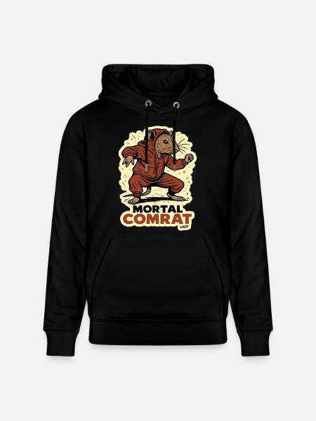 Comrat Rat Fighter Hoodie - Stanley/Stella CRUISER Unisex Organic Hoodie - black