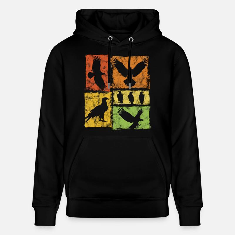 Eagle Retro Graphic - Sweat à capuche bio CRUISER Stanley/Stella Unisexe - noir