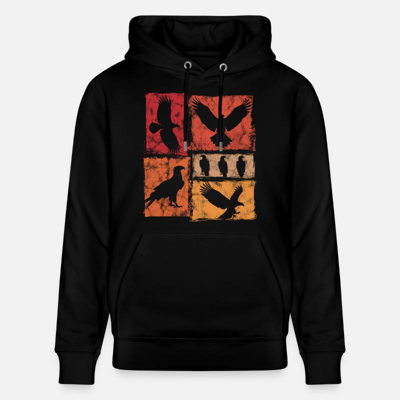 Eagle Retro Animal Print - Sweat à capuche bio CRUISER Stanley/Stella Unisexe - noir