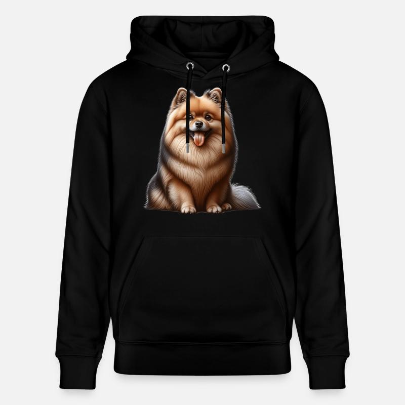 Spitz Zwergspitz Allemand Spitz - Sweat à capuche bio CRUISER Stanley/Stella Unisexe - noir