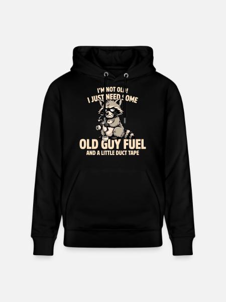 Waschbär-Altes Treibstoff-Klebeband - Stanley/Stella Unisex Bio-Hoodie CRUISER  - Schwarz