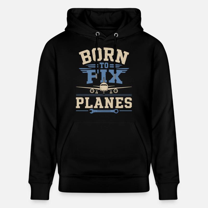 Luftfahrt Ingenieur Flugzeugtechnik Wartung - Stanley/Stella Unisex Bio-Hoodie CRUISER - Schwarz