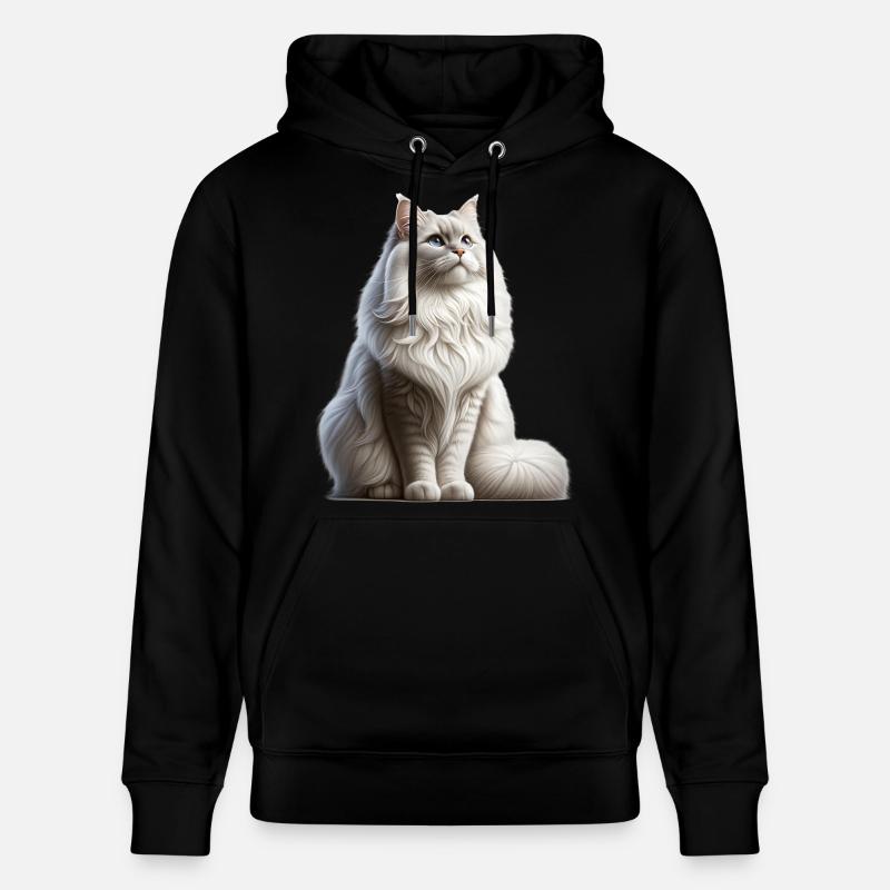 Chat angora turc - Sweat à capuche bio CRUISER Stanley/Stella Unisexe - noir