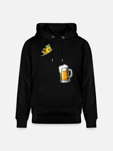 Radler Bier Lustige Zitrone Feierlaune - Stanley/Stella Unisex Bio-Hoodie CRUISER - Schwarz