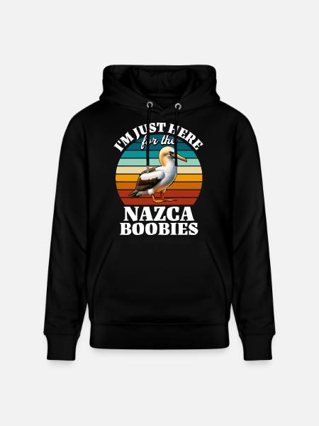 Funny Nazca boobies sayings - Stanley/Stella CRUISER Unisex Organic Hoodie - black