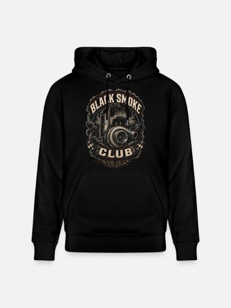 Rolling Coal Black Smoke Club - Stanley/Stella CRUISER Unisex Organic Hoodie - black