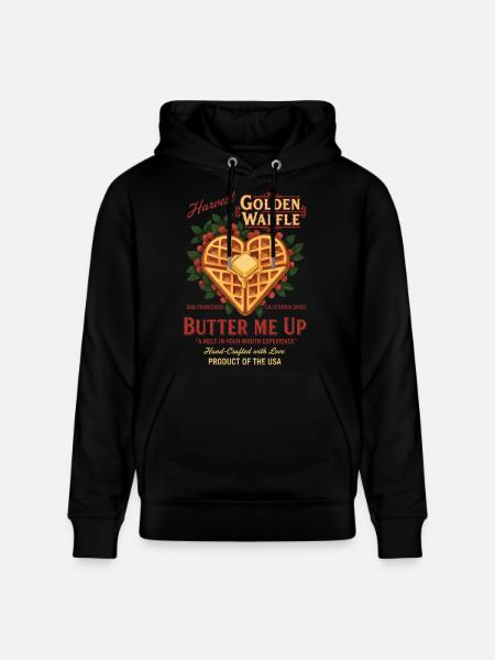 Breakfast Funny Brunch Coffee Peanut Butter - Stanley/Stella CRUISER Unisex Organic Hoodie - black