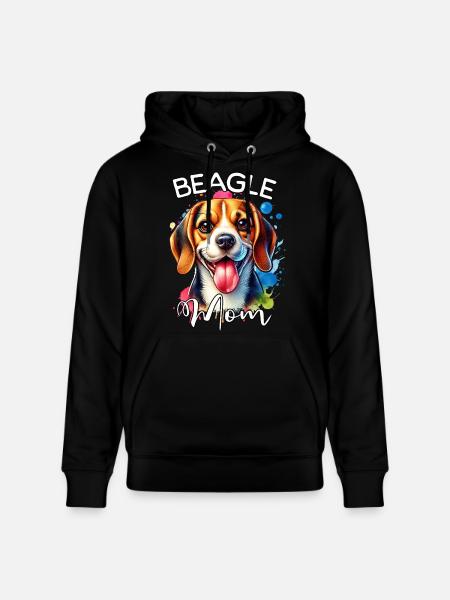 Beagle Mom - Stanley/Stella CRUISER Unisex Organic Hoodie - black