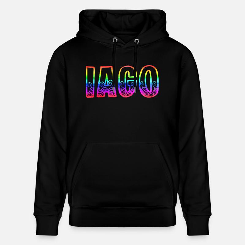 Iago RS Arc-en-ciel - Sweat à capuche bio CRUISER Stanley/Stella Unisexe - noir