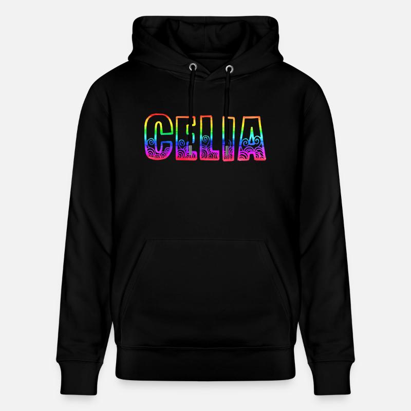 celia rs arc-en-ciel - Sweat à capuche bio CRUISER Stanley/Stella Unisexe - noir
