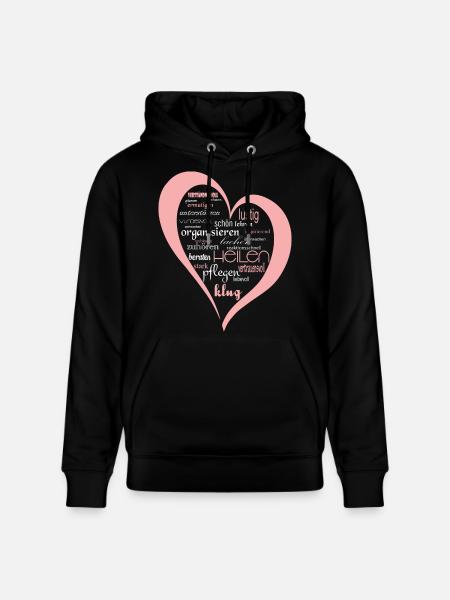 Krankenschwester Herz - Stanley/Stella Unisex Bio-Hoodie CRUISER  - Schwarz