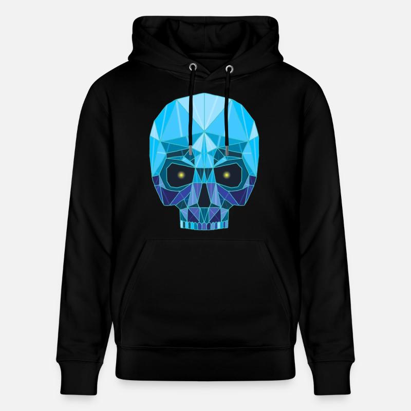 Tête de mort saphir - Sweat à capuche bio CRUISER Stanley/Stella Unisexe - noir