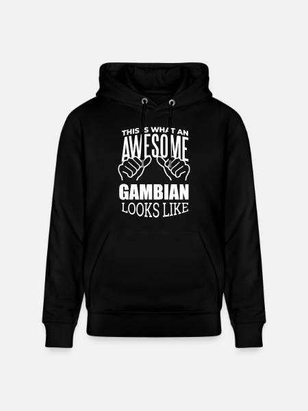 Gambia Gambia Gambia - Stanley/Stella CRUISER Unisex Organic Hoodie - black