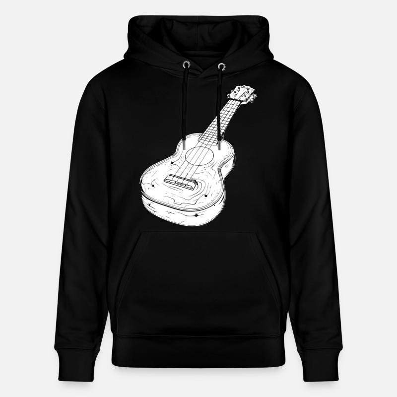 Dessin de ukulélé - Sweat à capuche bio CRUISER Stanley/Stella Unisexe - noir