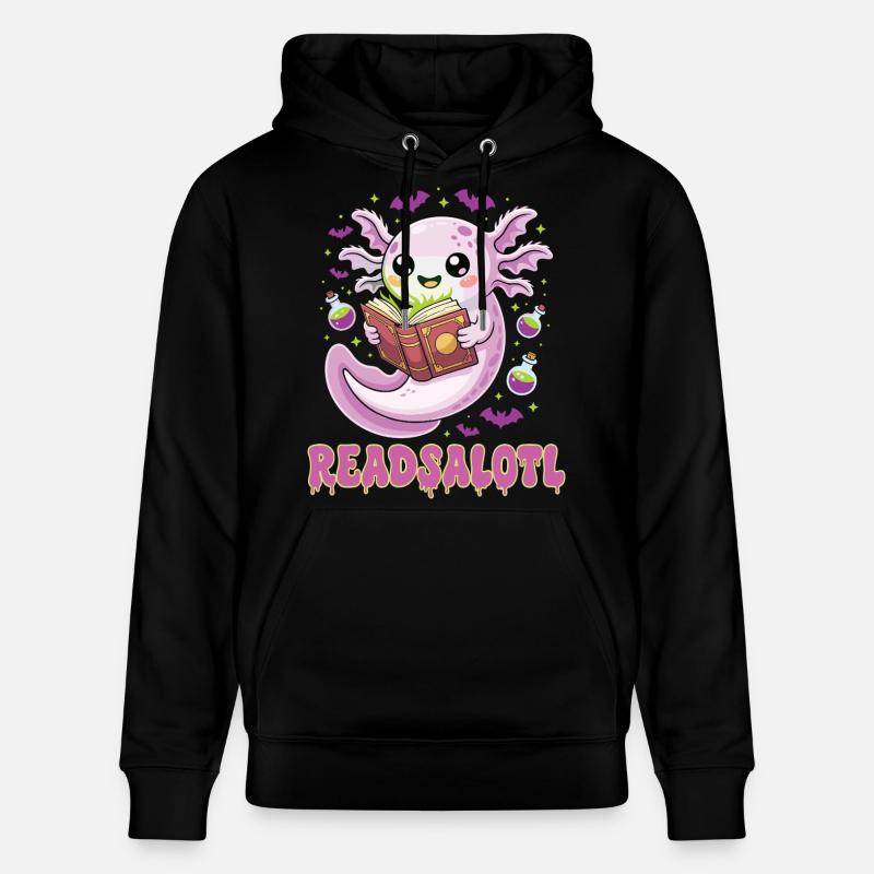 Halloween Readsalotl Axolotl Lecture - Sweat à capuche bio CRUISER Stanley/Stella Unisexe - noir