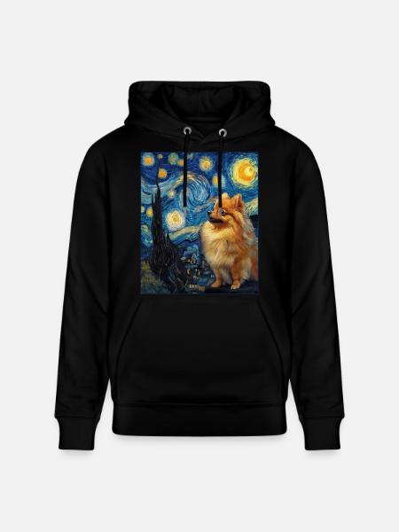 Zwergspitz Spitz Pomeranian - Sweat à capuche bio CRUISER Stanley/Stella Unisexe - noir