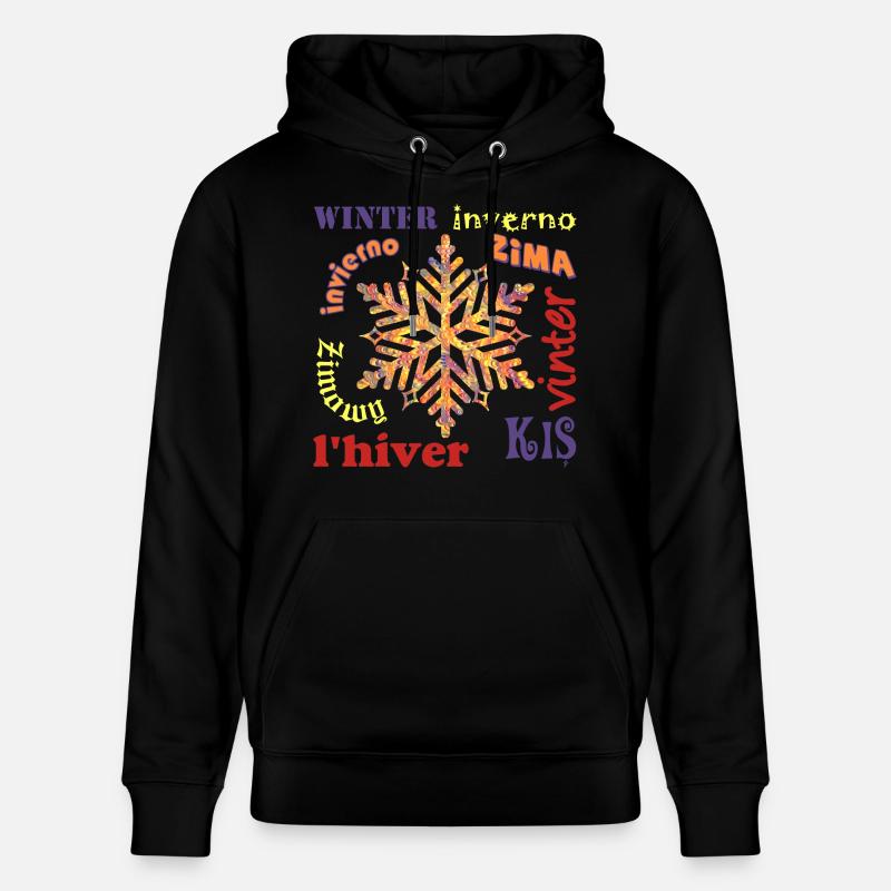 Winter multilingual E 53 - Stanley/Stella CRUISER Unisex Organic Hoodie - black