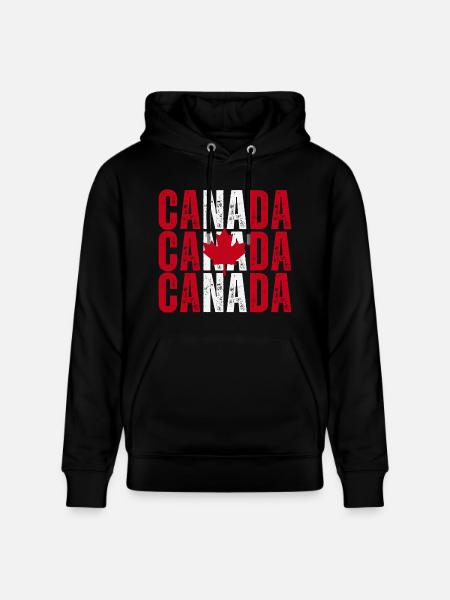 Flag of Canada, Canadian pride - Stanley/Stella CRUISER Unisex Organic Hoodie - black