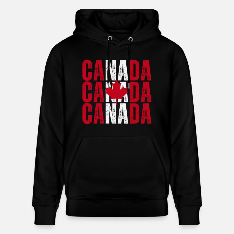 Drapeau du Canada, fierté canadienne - Sweat à capuche bio CRUISER Stanley/Stella Unisexe - noir