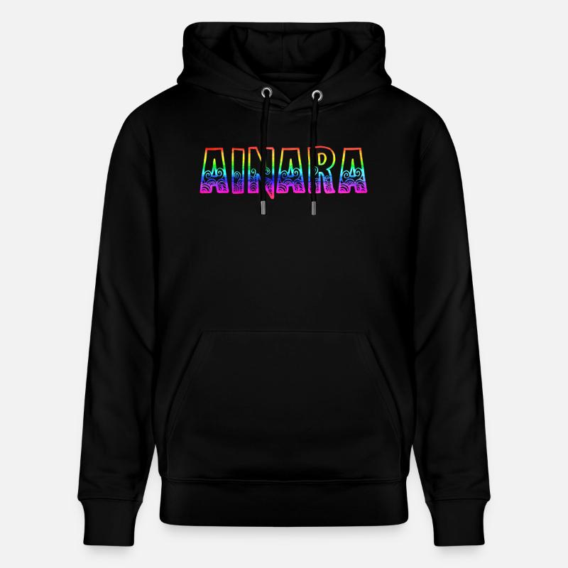 ainara rs arc-en-ciel - Sweat à capuche bio CRUISER Stanley/Stella Unisexe - noir