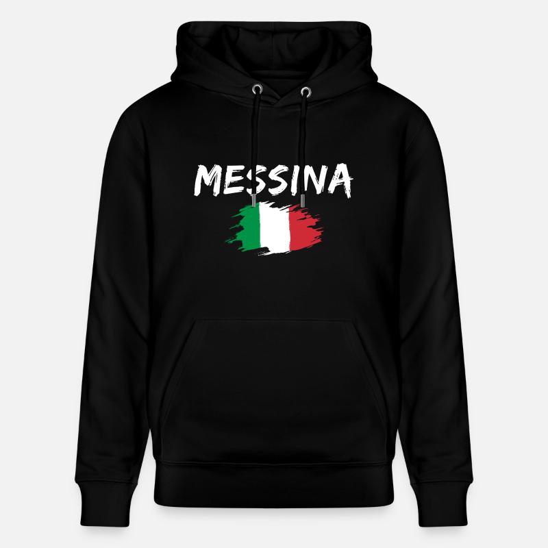 Messine Italie Drapeau Messine - Sweat à capuche bio CRUISER Stanley/Stella Unisexe - noir