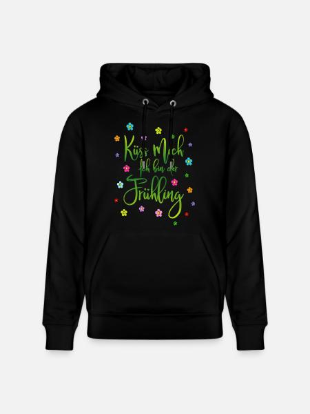 Kiss me I'm spring - Stanley/Stella CRUISER Unisex Organic Hoodie - black
