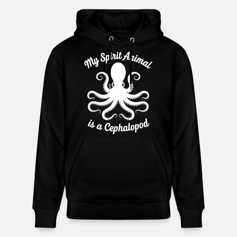 Conception des céphalopodes - Sweat à capuche bio CRUISER Stanley/Stella Unisexe - noir