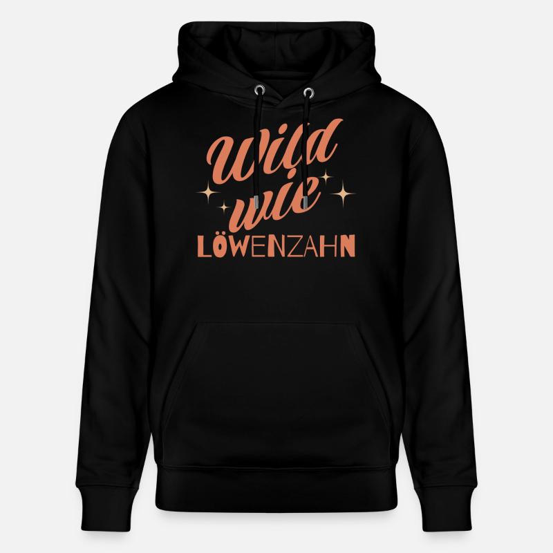 Wild Löwenzahn Script - Stanley/Stella Unisex Bio-Hoodie CRUISER - Schwarz